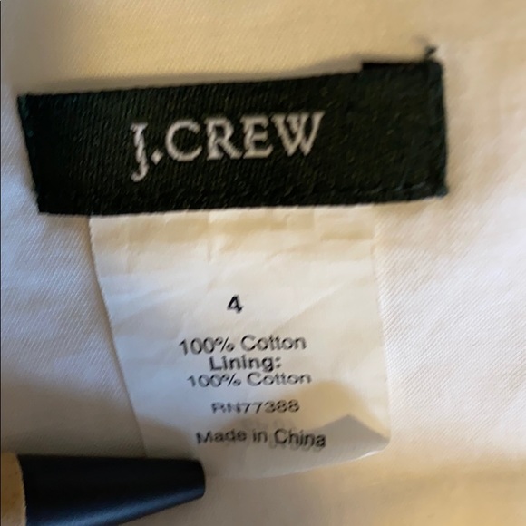J Crew White 100% Cotton Halter Dress - Size 4 - Picture 5 of 12